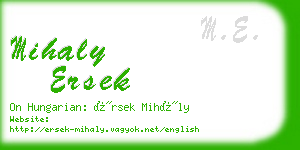mihaly ersek business card